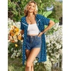 image:imageEkouaer Zipper Robes for Women Short Sleeve Housecoats Zip Up Nightgowns  Lace Lightweight Bathrobes Zipper Front House Coat with Pockets Soft Sleepwear Mumu Cute PrintPuppy Paws