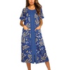image:imageEkouaer Robes For Women Zipper Bathrobe Short Sleeve Duster With Pockets  Zipper Front House Coat Lightweight Sleepwear Plus Size Loungewear Ladies Nightgown for Mother Postoperative Gown SleepAleaf Print
