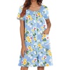 image:imageEkouaer Women Zipper Front House Coat Robe Zip Up Bathrobes Short Nightgown  Short Sleeves Lightweight Lounge Summer Zip Robes with Pockets 2026 FashionYellow Floral