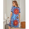 image:imageEkouaer Womens Nightgown Short Sleeve Sleepwear Soft Pleated Sleepshirt  Women Scoopneck Nightshirt Loose Night Gown YearRound Sleep Dress Maternity Labor Gown Outdoor LoungewearMix Blue