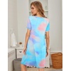image:imageEkouaer Womens Nightgown Short Sleeve Sleepwear Soft Pleated Sleepshirt  Women Scoopneck Nightshirt Loose Night Gown YearRound Sleep Dress Maternity Labor Gown Outdoor LoungewearTiedye