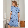 image:imageEkouaer Womens Nightgown Short Sleeve Sleepwear Soft Pleated Sleepshirt  Women Scoopneck Nightshirt Loose Night Gown YearRound Sleep Dress Maternity Labor Gown Outdoor LoungewearStar Moon