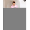 image:imageEkouaer Womens Silk Satin Pajama Sets Soft Short Sleeve Button Down Sleepwear Top and Shorts 2 Piece Pjs Lounge SetDbow Knot Pink Red