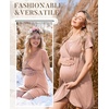 image:imageNursing Nightgown Short Sleeve Breasfeeding Birthing Gown Maternity Dress  Nursing Nightgown for Women Short Sleeve Nursing Gown Design for Beastfeeding Access and Hospital Stay Postpartum RecoveryLight Pink