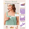 image:imageEkouaer Towel Robe for Women Short Spa Bath Wrap Towel Wrap Shower Robe  Absorbent Material Headband Strap PocketsMint Green