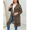 image:imageEkouaer Women Plus Size Robe Knee Length Lightweight Bathrobe Short Kimono Robes with Pockets Maternity Robe  V Neck Knee Length Lightweight Soft Comfy Ladies Sleepwear Maternity Robes 1X5XLeopard
