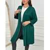 image:imageEkouaer Women Plus Size Robe Knee Length Lightweight Bathrobe Short Kimono Robes with Pockets Maternity Robe  V Neck Knee Length Lightweight Soft Comfy Ladies Sleepwear Maternity Robes 1X5XDark Green