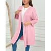 image:imageEkouaer Women Plus Size Robe Knee Length Lightweight Bathrobe Short Kimono Robes with Pockets Maternity Robe  V Neck Knee Length Lightweight Soft Comfy Ladies Sleepwear Maternity Robes 1X5XLight Pink