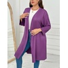 image:imageEkouaer Women Plus Size Robe Knee Length Lightweight Bathrobe Short Kimono Robes with Pockets Maternity Robe  V Neck Knee Length Lightweight Soft Comfy Ladies Sleepwear Maternity Robes 1X5XPurple