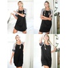 image:imageEkouaer Cotton Nightgowns for Women Color Block Short Sleeve Sleep Shirts  Soft Cotton Crew Neck Short Night Shirts Daily Wear Oversize Sleepwear Comfy and Stylish Sleep Vacation TravelBlack