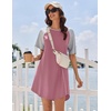 image:imageEkouaer Nightgowns for Women Cotton Sleep Shirt Short Sleeve Night Shirt  Crew Neck Night Gown Soft Sleepwear Casual T Shirt Pajama Dress Short Lounge Dress Pullover Loungewear for Daily SleepPeach Pink