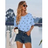 image:imageEkouaer Nightgowns for Women Cotton Sleep Shirt Short Sleeve Night Shirt  Crew Neck Night Gown Soft Sleepwear Casual T Shirt Pajama Dress Short Lounge Dress Pullover Loungewear for Daily SleepBlue Moon