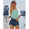 image:imageEkouaer Nightgowns for Women Cotton Sleep Shirt Short Sleeve Night Shirt  Crew Neck Night Gown Soft Sleepwear Casual T Shirt Pajama Dress Short Lounge Dress Pullover Loungewear for Daily SleepGreen
