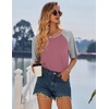 image:imageEkouaer Nightgowns for Women Cotton Sleep Shirt Short Sleeve Night Shirt  Crew Neck Night Gown Soft Sleepwear Casual T Shirt Pajama Dress Short Lounge Dress Pullover Loungewear for Daily SleepPeach Pink