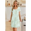 image:imageEkouaer Nightgowns for Women Short Sleeve Night Gowns Button Sleep Shirts  Short Sleeve Moo Moos with Pockets Lace Trim Sleep Dress Ruffles Night Dress Sweet Sleepwear Daily Sleep Garden DateGreen Flowers