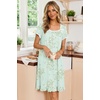 image:imageEkouaer Nightgowns for Women Short Sleeve Night Gowns Button Sleep Shirts  Short Sleeve Moo Moos with Pockets Lace Trim Sleep Dress Ruffles Night Dress Sweet Sleepwear Daily Sleep Garden DateGreen Flowers