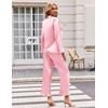 image:imageEkouaer Satin Pajama Set for Women Long Button Down Silk Pj with Ruffle  2 Piece Classic Sleepwear Notch Collar Soft Loungewear for Sleep Loung Wedding Bridal PartyPink