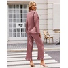 image:imageEkouaer Satin Pajama Set for Women Long Button Down Silk Pj with Ruffle  2 Piece Classic Sleepwear Notch Collar Soft Loungewear for Sleep Loung Wedding Bridal PartyLotus Color