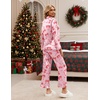 image:imageEkouaer Satin Pajama Set for Women Long Button Down Silk Pj with Ruffle  2 Piece Classic Sleepwear Notch Collar Soft Loungewear for Sleep Loung Wedding Bridal PartyBow