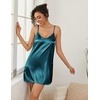 image:imageEkouaer Women Silk Robe Set V Neck 2 Piece Bridal Robe Satin Bathrobe Set  Satin Material 2 Piece 34 Sleeves TieDark Green