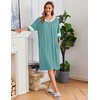 image:imageEkouaer Women Zipper Robe Short Striped Sleeves Lightweight Robes Color Block Bathrobe Soft Sleepwear with Pockets S3XLB Mint Green