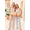 image:imageEkouaer Womens Cami Pajamas Set Y2K 2 Piece Lace Trim PJs Set Sleepwear  Buttery SoftLoungewearAdjustable Spaghetti StrapsSide PocketsTrendy Cami SleepwearLoungingVacationXS2XLFlowers White