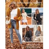 image:imageEkouaer Womens Long Sleeve Shirts Thumb Hole Tops Thermal Fall Clothes  Crew Neck T Shirts Loose Fit Undershirts Layering Casual Work Winter OutfitsLight Grey
