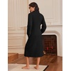 image:imageEkouaer Womens Zipper Front Robes Full Length Nightgowns with Pockets Flannel Winter Sleepwear SXXLBlack