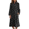 image:imageEkouaer Womens Zipper Front Robes Full Length Nightgowns with Pockets Flannel Winter Sleepwear SXXLBlack Stars