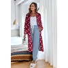image:imageEkouaer Womens Zipper Front Robes Full Length Nightgowns with Pockets Flannel Winter Sleepwear SXXLRed Stars