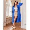 image:imageEkouaer Womens Zipper Front Robes Full Length Nightgowns with Pockets Flannel Winter Sleepwear SXXLRoyal Blue