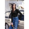 image:imageWomens Long Sleeve Shirts V Neck Slim Fit Tops Thermal Undershirts 3 Pack  Long sleeve shirts for women ribbed texture and slim fit design for sweater layers work outfits and everyday wearBlackWhiteDeep Blue