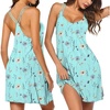image:imageEkouaer Nightgowns for Women Sleeveless Nighties Sexy V Neck Sleep Dress  Chemise Sleep Shirt Racerback Night Shirt Cami Sleepwear Soft Nighty Night Dress Summer Date Night Seaside BeachLight Blue Floral