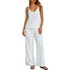 image:imageEkouaer Womens Cami Pajamas Set Y2K 2 Piece Lace Trim PJs Set Sleepwear  Buttery SoftLoungewearAdjustable Spaghetti StrapsSide PocketsTrendy Cami SleepwearLoungingVacationXS2XLFlowers White