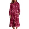 image:imageEkouaer Womens Zipper Front Robes Full Length Nightgowns with Pockets Flannel Winter Sleepwear SXXLRed Stars