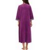 image:imageEkouaer Robes for Women Velour Zipper Robe 34 Sleeve Housecoat with Pocket  Full Length Loungewear Long Bathrobe Soft Warm Sleepwear for Home Daily Wear Easy on and offDeep Purple