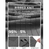 image:imageEkouaer Long Sleeve Nightgowns for Women V Neck Ribbed Knit Sleepwear S3XL  Soft Cozy Stretchy Sleepshirt Loose Fit House Dress for Sleep Home Casual Time Going Out PartyMid Grey