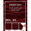 image:imageEkouaer Long Sleeve Nightgowns for Women V Neck Ribbed Knit Sleepwear S3XL  Soft Cozy Stretchy Sleepshirt Loose Fit House Dress for Sleep Home Casual Time Going Out PartyWine Red