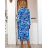 image:imageEkouaer Women Kimono Robes Full Length Knit Bathrobe Lightweight Sleepwear  Long Loungewear Soft Lightweight Fabric Christmas Day Valentines Day Bridal PartyC Aqua Multi