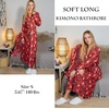 image:imageEkouaer Women Kimono Robes Full Length Knit Bathrobe Lightweight Sleepwear  Long Loungewear Soft Lightweight Fabric Christmas Day Valentines Day Bridal PartyChristmas Red Teddy Bear