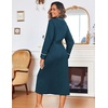 image:imageEkouaer Women Kimono Robes Full Length Knit Bathrobe Lightweight Sleepwear  Long Loungewear Soft Lightweight Fabric Christmas Day Valentines Day Bridal PartyTurquoise