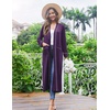 image:imageEkouaer Women Kimono Robes Full Length Knit Bathrobe Lightweight Sleepwear  Long Loungewear Soft Lightweight Fabric Christmas Day Valentines Day Bridal PartyDeep Purple
