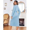 image:imageEkouaer Women Kimono Robes Full Length Knit Bathrobe Lightweight Sleepwear  Long Loungewear Soft Lightweight Fabric Christmas Day Valentines Day Bridal PartyLight Blue