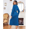 image:imageEkouaer Women Kimono Robes Full Length Knit Bathrobe Lightweight Sleepwear  Long Loungewear Soft Lightweight Fabric Christmas Day Valentines Day Bridal PartyBlue