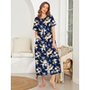 image:imageEkouaer Women Robe Zipper Short Sleeves Full Length House Coat with Pockets  Zip Up Bathrobe Short Sleeve Soft and LightweightCyellow Flower