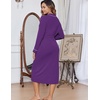image:imageEkouaer Womens Robes Lightweight Soft Knit Bathrobe Full Length Sleepwear  Ladies Loungewear Long Sleeve Soft Lightweight Fabric Daily Wear Pregnancy Birthdays Wedding NightsPurple