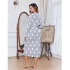 image:imageEkouaer Womens Robes Lightweight Soft Knit Bathrobe Full Length Sleepwear  Ladies Loungewear Long Sleeve Soft Lightweight Fabric Daily Wear Pregnancy Birthdays Wedding NightsLight Gray Stars