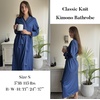 image:imageEkouaer Womens Robes Lightweight Soft Knit Bathrobe Full Length Sleepwear  Ladies Loungewear Long Sleeve Soft Lightweight Fabric Daily Wear Pregnancy Birthdays Wedding NightsNavy Blue Polka Dots