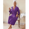 image:imageEkouaer Womens Robes Lightweight Soft Knit Bathrobe Full Length Sleepwear  Ladies Loungewear Long Sleeve Soft Lightweight Fabric Daily Wear Pregnancy Birthdays Wedding NightsPurple