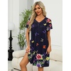image:imageEkouaer Womens Zipper Front Mumu Duster Robes with Pockets Soft Housecoat  Soft material Zipfront Pleated neckline Short sleeves Two pockets Knee length Housecoat Night gown Lounge robeColorful Butterfly